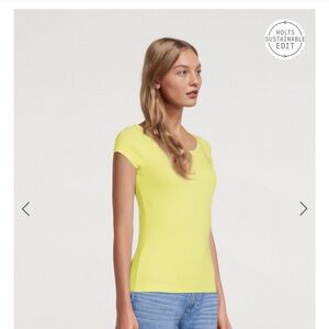 AGOLDE 90'S Scoopneck Ribbed Top size XS